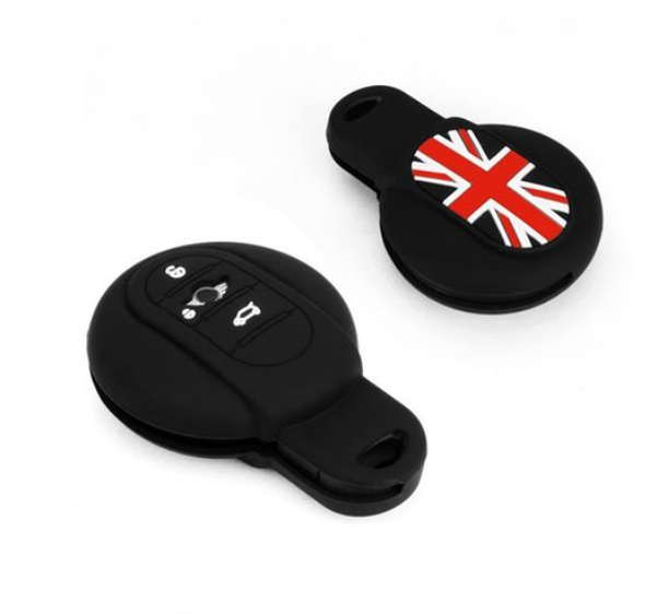 Carbon Design Silicone Key Cover Fob Case Compatible with Mini Cooper 2
