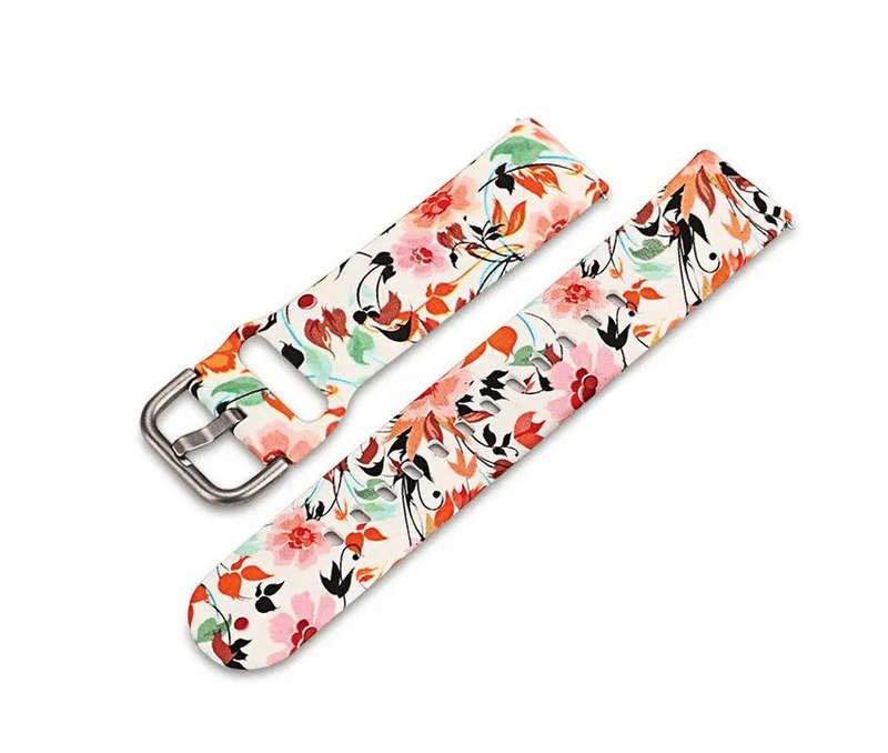 Watch Strap For Galaxy Watch 3 Active 2 Gear Sport - Pink Flower 2