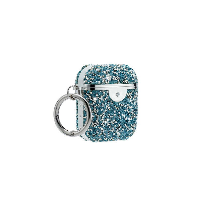 Rhinestone Case for Air pods 1 and 2 - Blue
