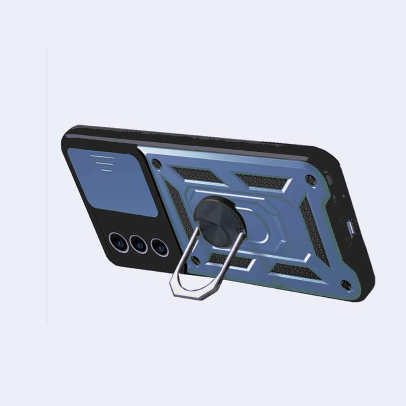 Sliding Camera Protection Shockproof Case for Samsung A34 - Blue