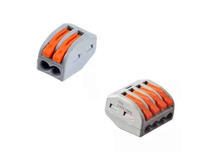 SSA 10pc Grey Compact Quick Lever Spring Electrical connector. 2 and 4Pin