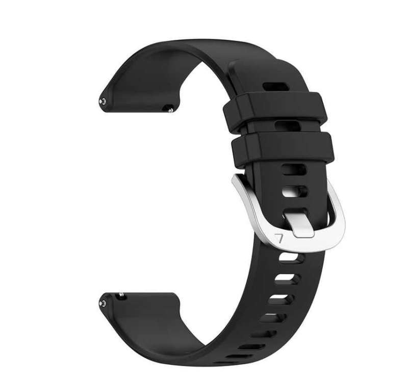 Silicone Sport Watch Strap for Garmin Venu 3/2, Vivoactive 4 - Black