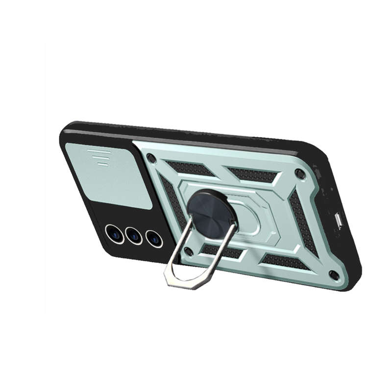 Sliding Camera Protection Shockproof Case for Samsung A14 - Green