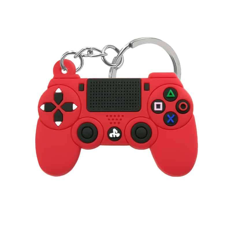 SSA Gamer PS4 Controller Style Silicone Key Chain - Red