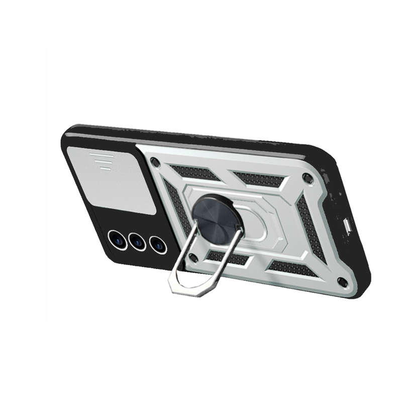 Sliding Camera Protection Shockproof Case for Samsung A24 - Silver