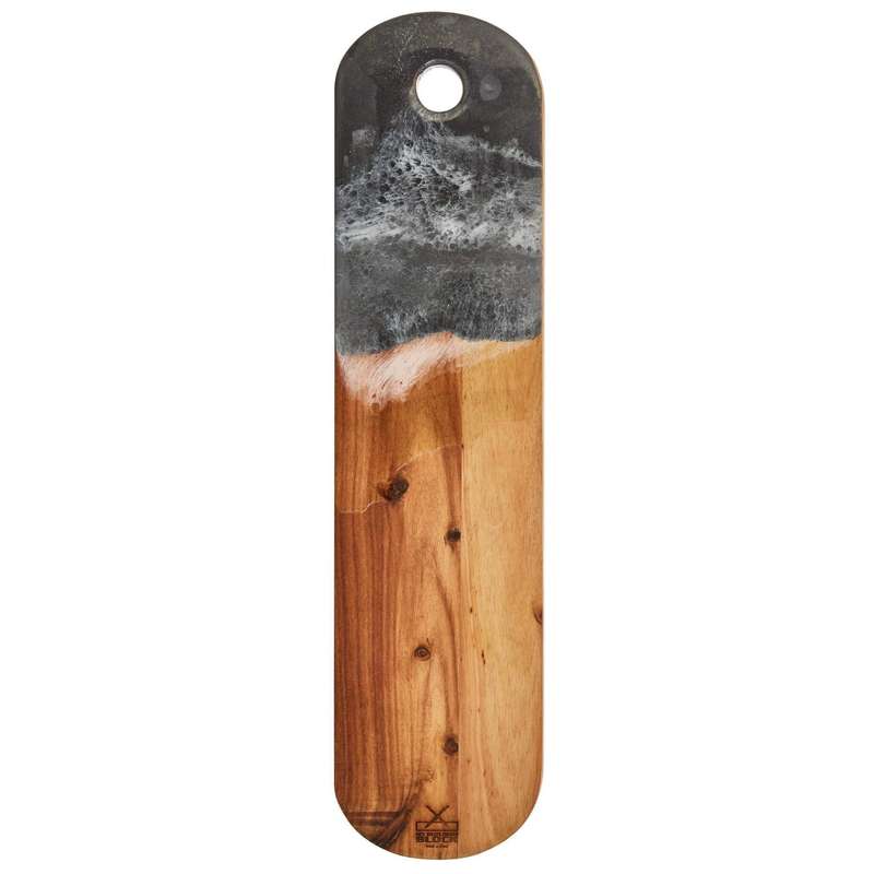 Artisanal Serving Board in Black Resin Large