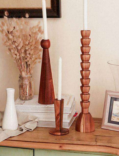 Candlestick: Rigil - Medium - Blackwood