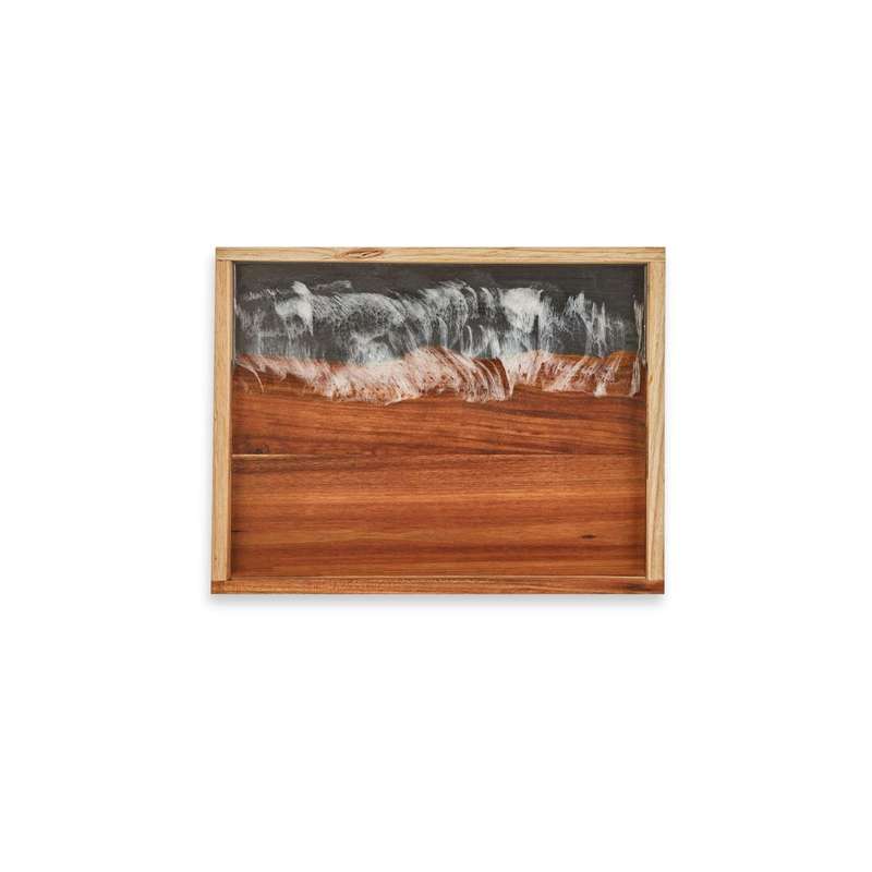 Serving Tray With Black Resin Small