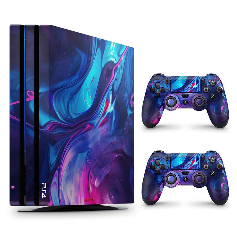 Decal Skin Sticker for PS4 Pro: Abundant Fluid Art