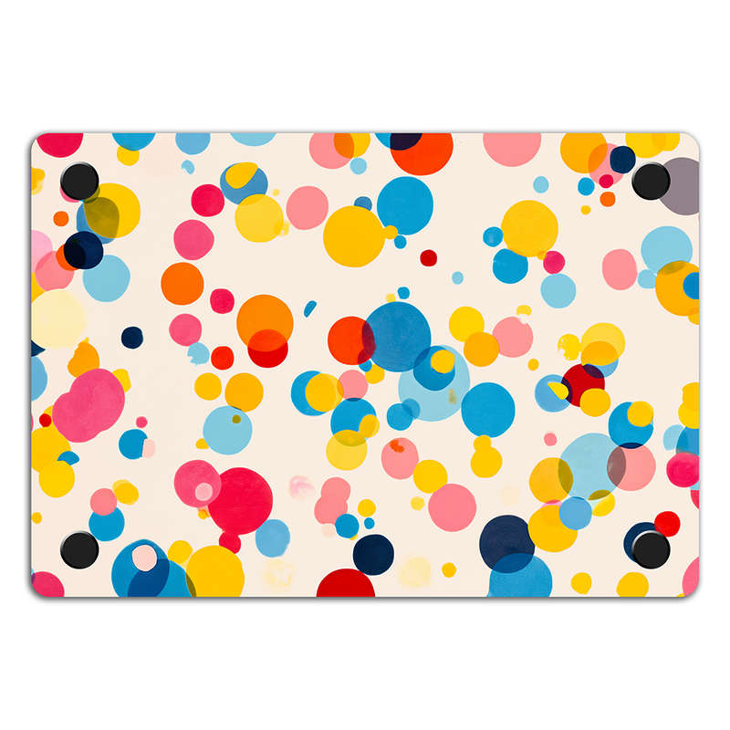 Apple MacBook Decal Skin Sticker: Vibrant Polka Dots