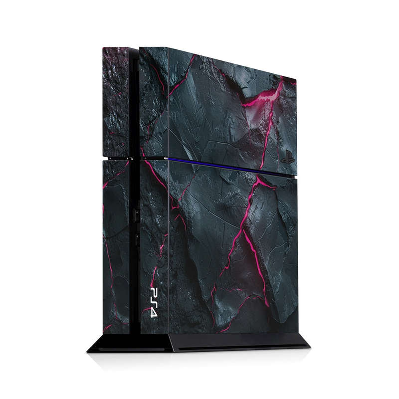 Decal Skin Sticker for PS4: Carbon Rock Glow Pink
