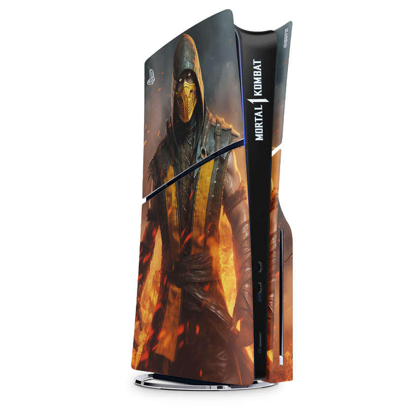SkinNit Decal Sticker Skin For PS5 Slim : Mortal Kombat 1