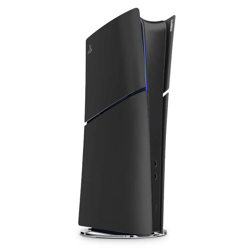 SkinNit Decal Sticker Skin For PS5 Slim Digital : Matte Black