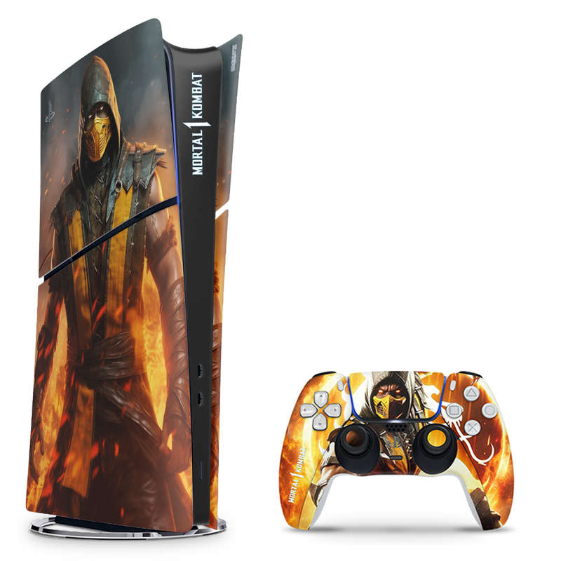 SkinNit Decal Sticker Skin For PS5 Slim Digital : Mortal Kombat 1