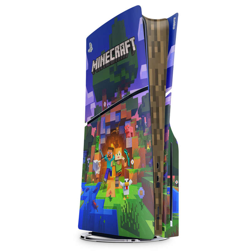 SkinNit Decal Sticker Skin For PS5 Slim : Minecraft