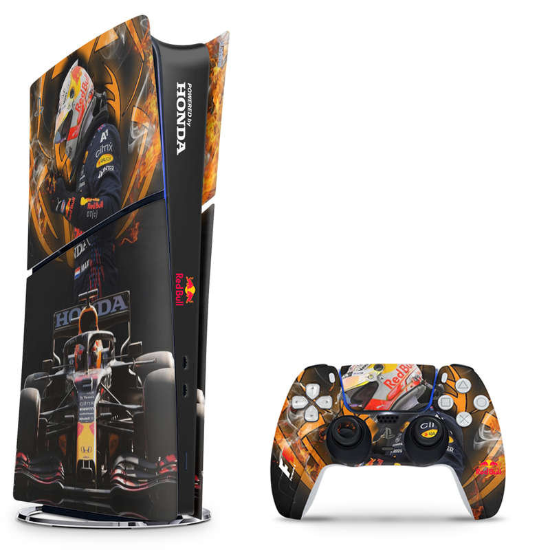 SkinNit Decal Sticker Skin For PS5 Slim Digital : Formula 1