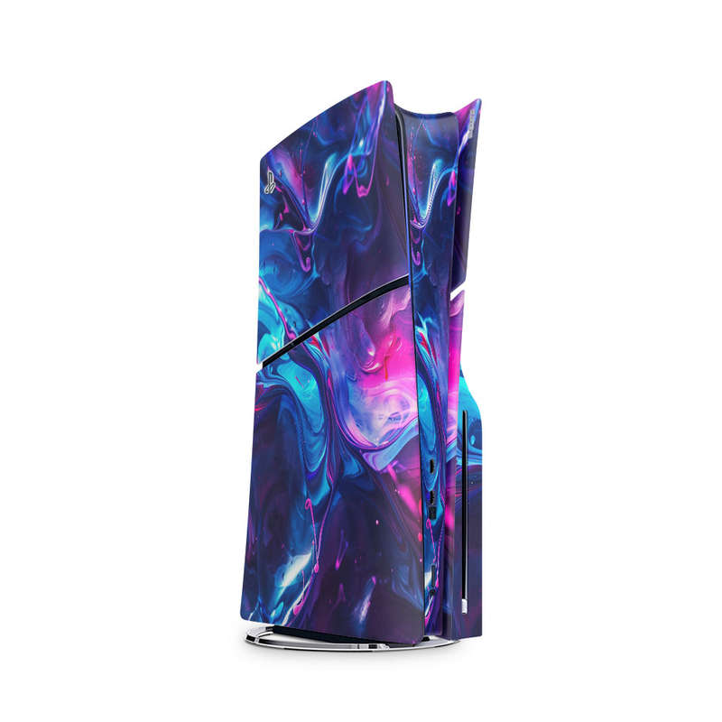 Decal Skin Sticker Compatible with PS5 Slim: Abundant Fluid Art