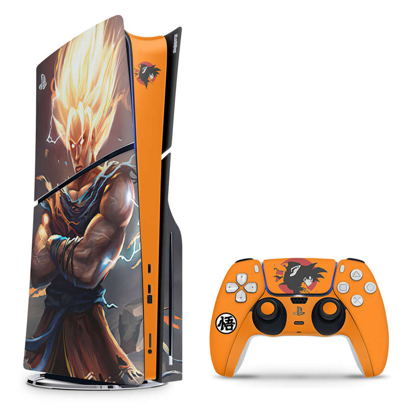 SkinNit Decal Sticker Skin For PS5 Slim : Dragon Ball Z 2022