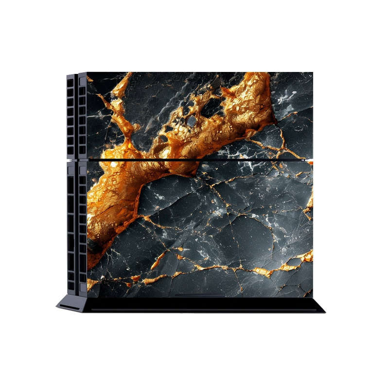 Decal Skin Sticker for PS4: Carbon Stone Gold