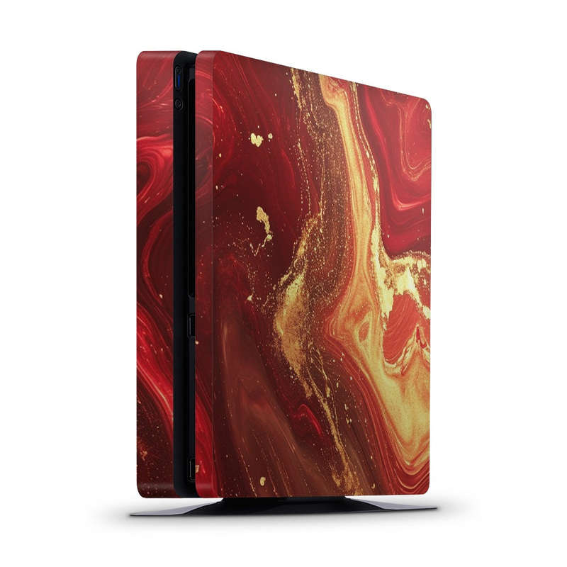 Decal Skin Sticker for PS4 Slim: Fluid Abstract Art