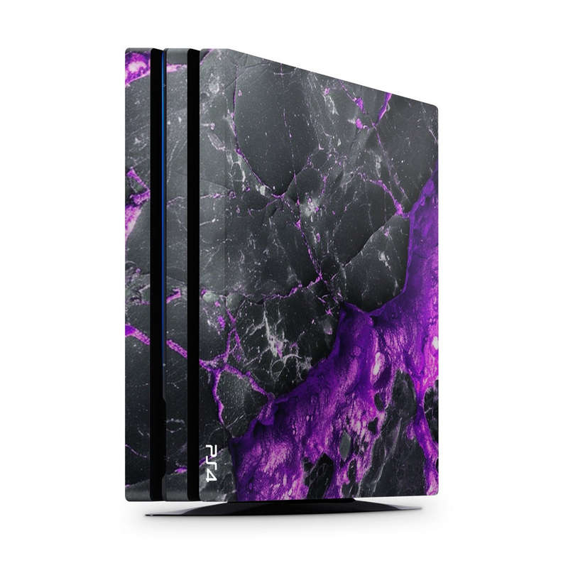 Decal Skin Sticker for PS4 Pro: Carbon Stone Purple