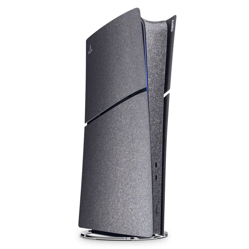 SkinNit Decal Sticker Skin For PS5 Slim Digital : Dark Grey