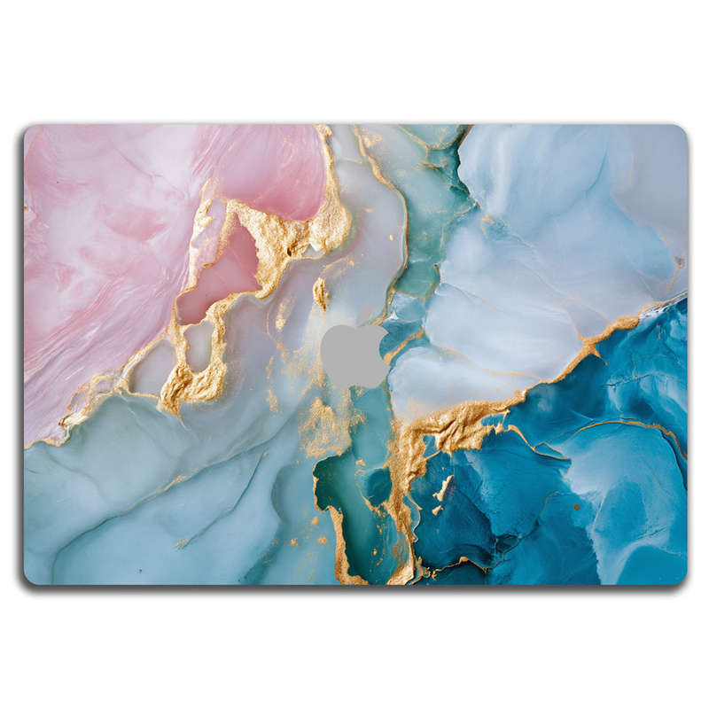 Apple MacBook Decal Skin Sticker: Marble Pastel Fusion