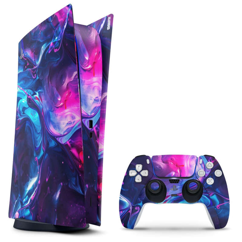 Decal Sticker Skin For PS5 Digital: Abundant Fluid Art