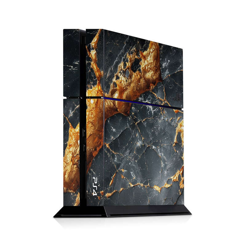 Decal Skin Sticker for PS4: Carbon Stone Gold