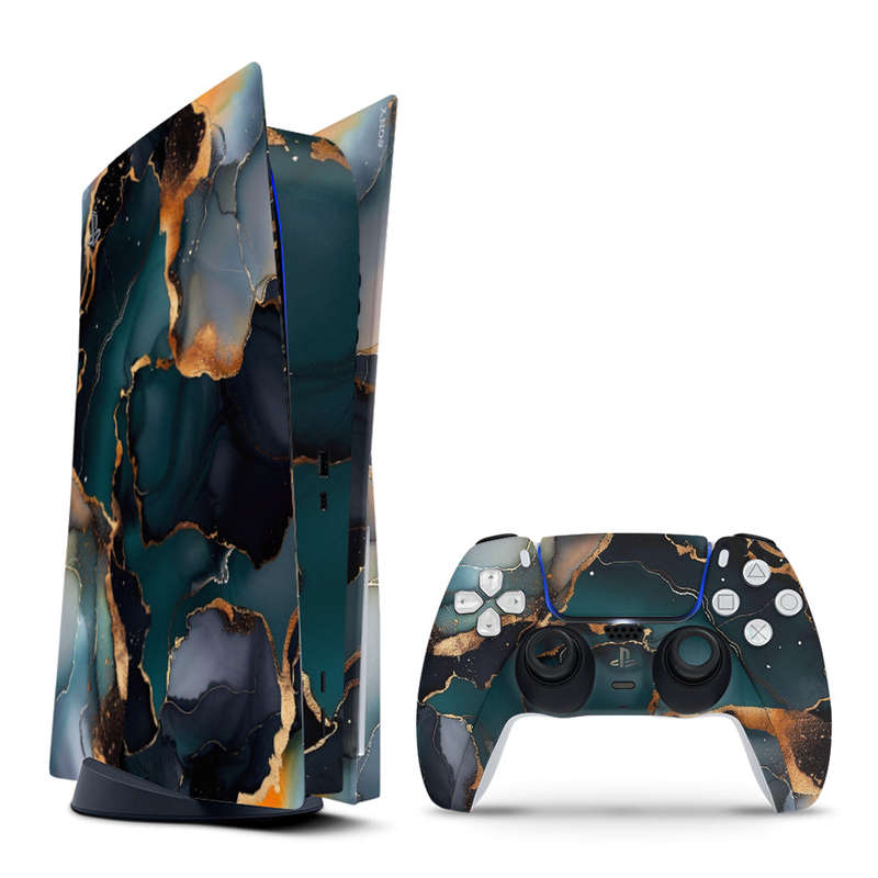Decal Skin Sticker Compatible with PS5: Abstract Deep Marble