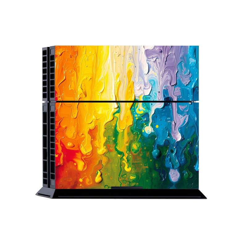 Decal Skin Sticker for PS4: Vibrant Rainbow Melt