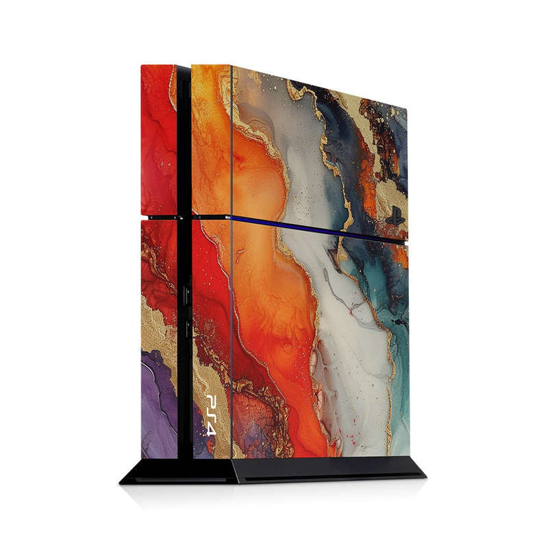 Decal Skin Sticker for PS4: Vivid Marble Burst Gold