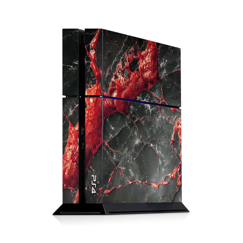 Decal Skin Sticker for PS4: Carbon Stone Red
