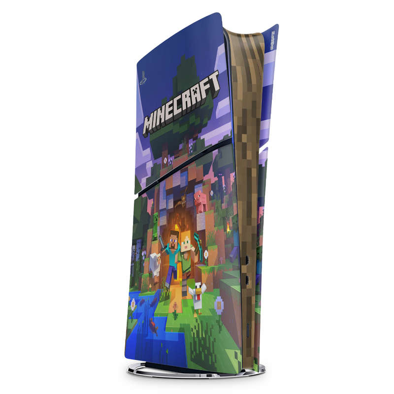 SkinNit Decal Sticker Skin For PS5 Slim Digital : Minecraft