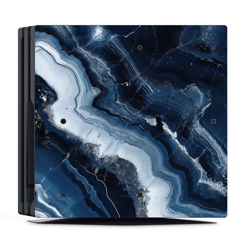 Decal Skin Sticker for PS4 Pro: Abstract Marble Blue
