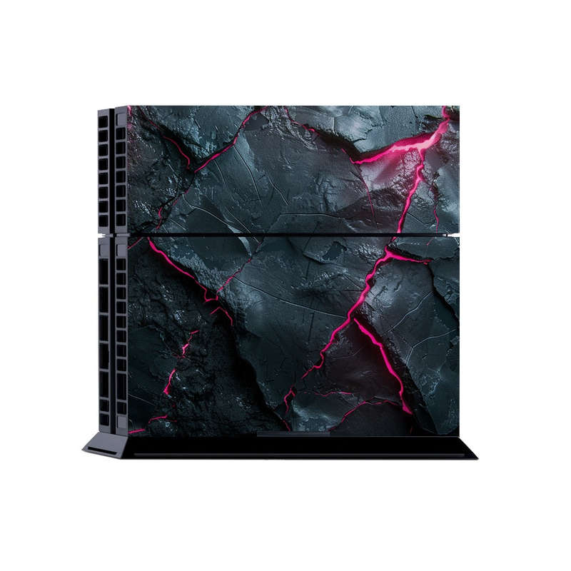Decal Skin Sticker for PS4: Carbon Rock Glow Pink
