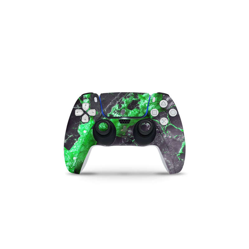 Decal Skin Sticker Compatible with PS5 Slim Digital (No Disk): Carbon Stone Green