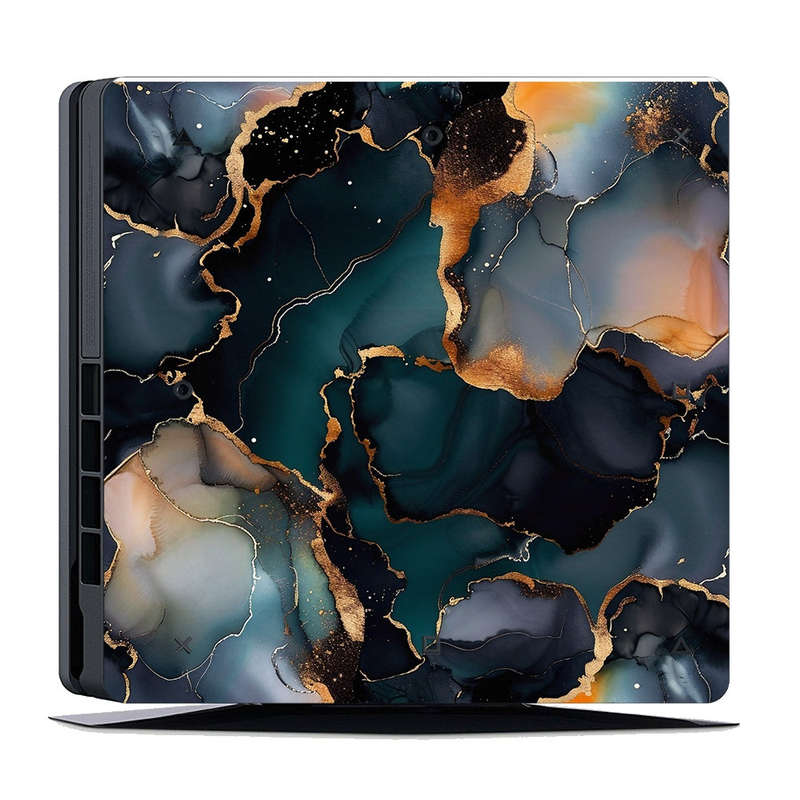 Decal Skin Sticker for PS4 Slim: Abstract Deep Marble