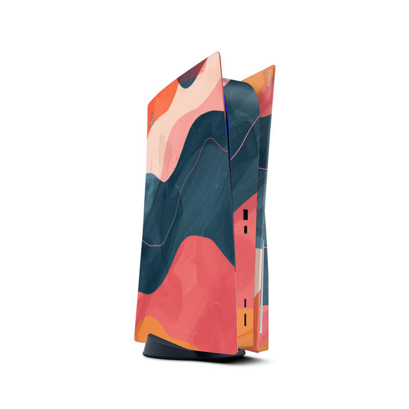 Decal Skin Sticker Compatible with PS5: Modern Abstract Waves