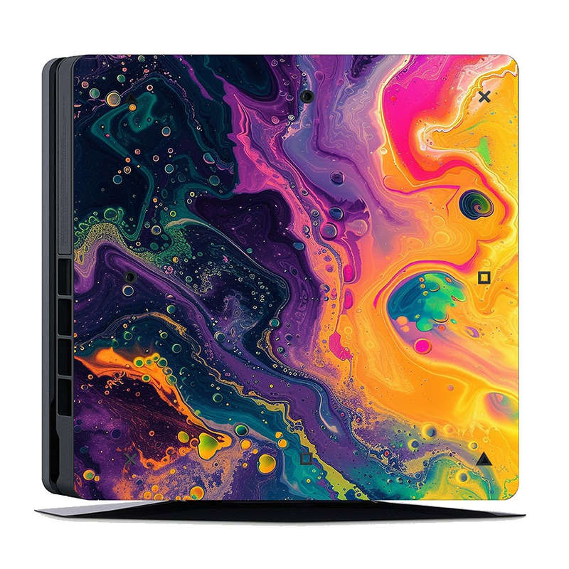 Decal Skin Sticker for PS4 Slim: Acrylic Splash