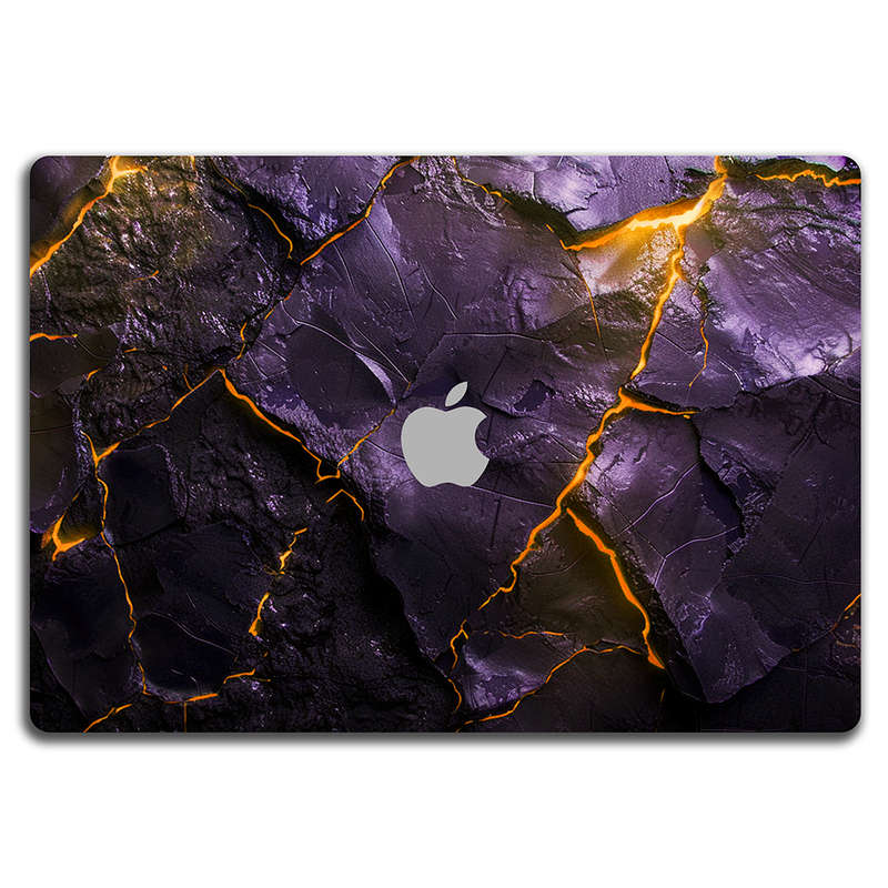 Apple MacBook Decal Skin Sticker: Carbon Rock Glow Yellow