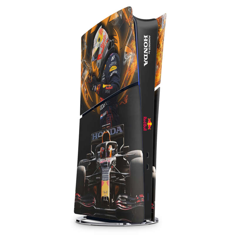SkinNit Decal Sticker Skin For PS5 Slim Digital : Formula 1