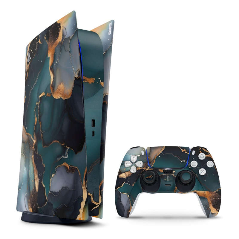 Decal Sticker Skin For PS5 Digital: Abstract Deep Marble