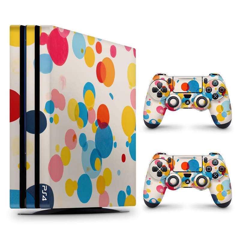 Decal Skin Sticker for PS4 Pro: Vibrant Polka Dots