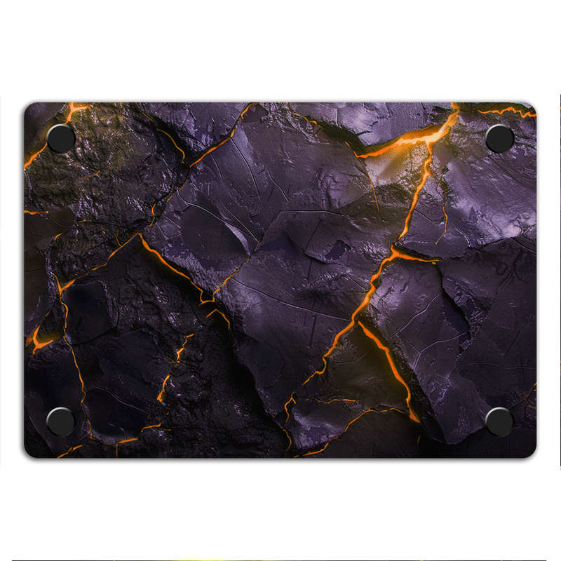 Apple MacBook Decal Skin Sticker: Carbon Rock Glow Yellow