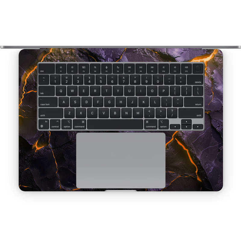 Apple MacBook Decal Skin Sticker: Carbon Rock Glow Yellow