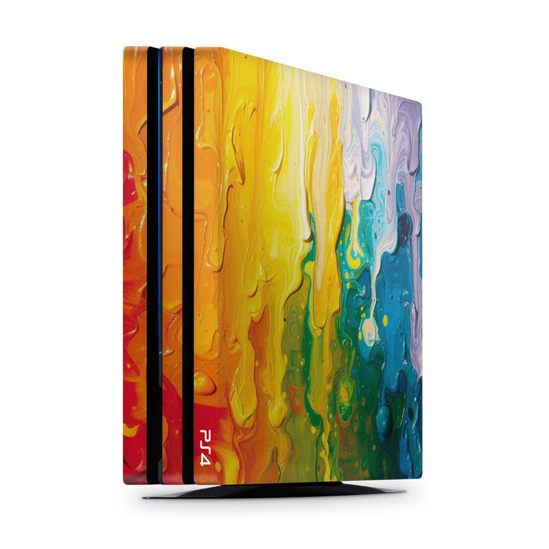 Decal Skin Sticker for PS4 Pro: Vibrant Rainbow Melt