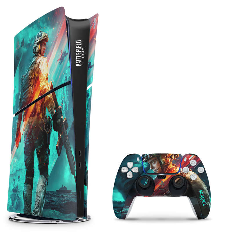 SkinNit Decal Sticker Skin For PS5 Slim Digital : Battlefield