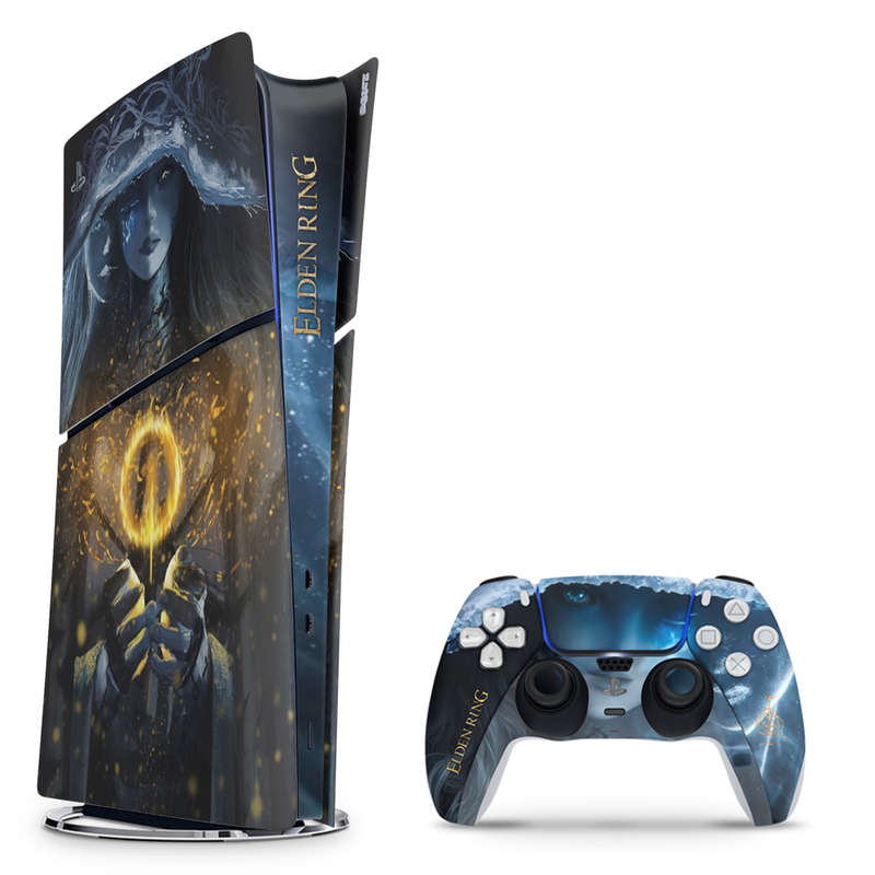 SkinNit Decal Sticker Skin For PS5 Slim Digital : Elden Ring