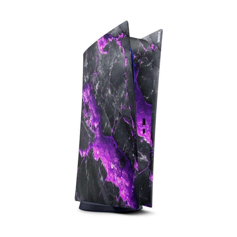 Decal Sticker Skin For PS5 Digital: Carbon Stone Purple